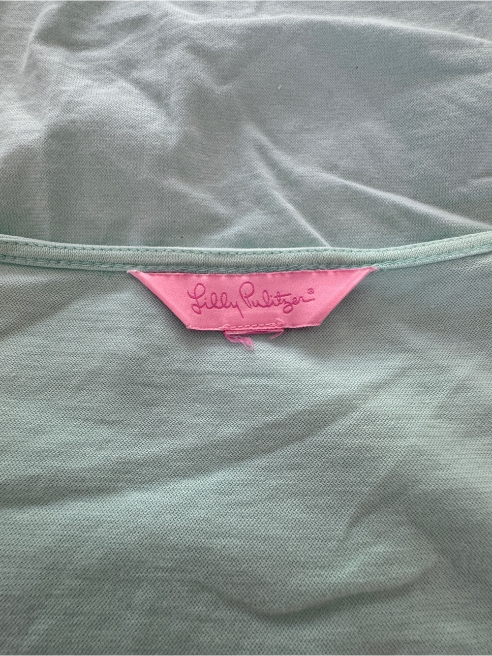 Lilly Pulitzer Light Aqua Pintuck Henley Tunic - Picture 3 of 6